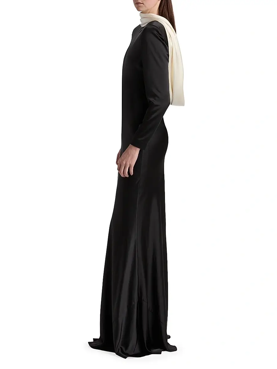Et Ochs Women's Allegra Charmeuse Trumpet Gown | Thumbnail 4 Et Ochs Women's Allegra Charmeuse Trumpet Gown | Thumbnail 4