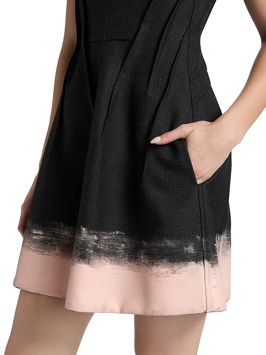 Jason Wu Collection Women's Glen Plaid Wool Minidress - Charcoal Light Pink | Thumbnail 6 Jason Wu Collection Women's Glen Plaid Wool Minidress - Charcoal Light Pink | Thumbnail 6