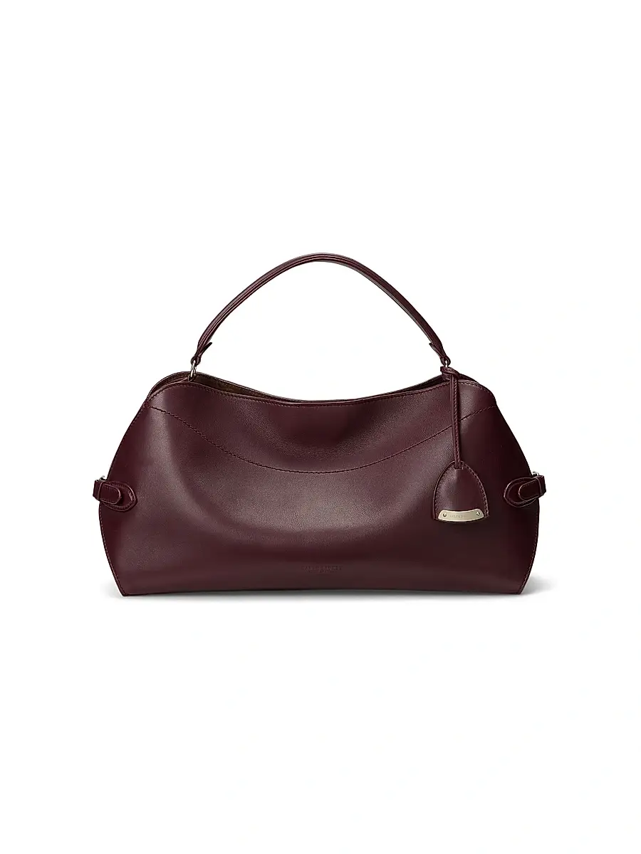 Ralph Lauren Collection Women's Leather Top Handle Bag - Burgundy | Image 1 Ralph Lauren Collection Women's Leather Top Handle Bag - Burgundy | Image 1