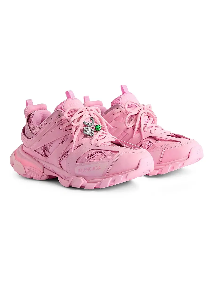 Balenciaga Women's Track Sneakers with Charms - Pink | Thumbnail 2 Balenciaga Women's Track Sneakers with Charms - Pink | Thumbnail 2