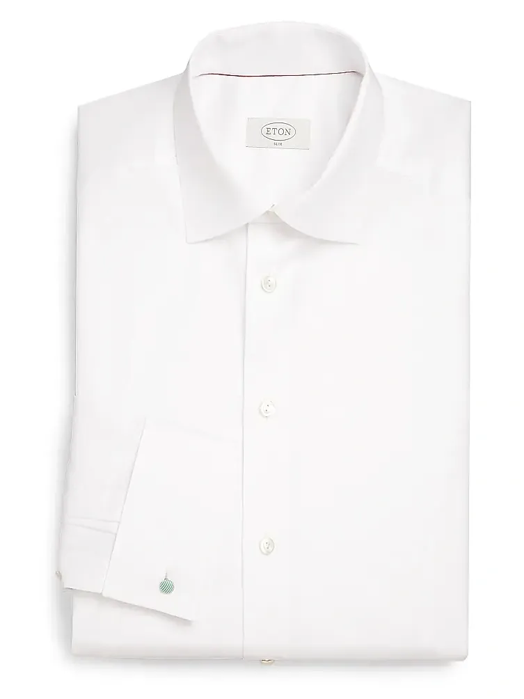 Men's Slim-Fit Cotton Twill Button-Front Shirt Men's Slim-Fit Cotton Twill Button-Front Shirt