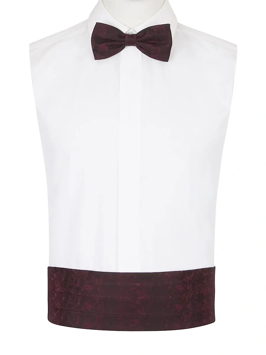 Stefano Ricci Men's Cummerbund - Dark Red | Thumbnail 2