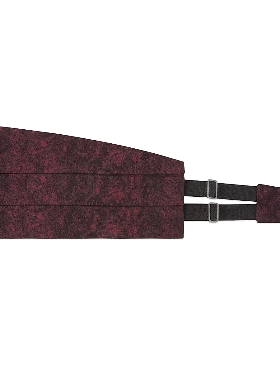 Stefano Ricci Men's Cummerbund - Dark Red | Thumbnail 3