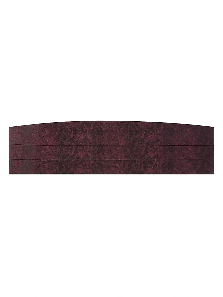 Stefano Ricci Men's Cummerbund - Dark Red | Image 1 Stefano Ricci Men's Cummerbund - Dark Red | Image 1