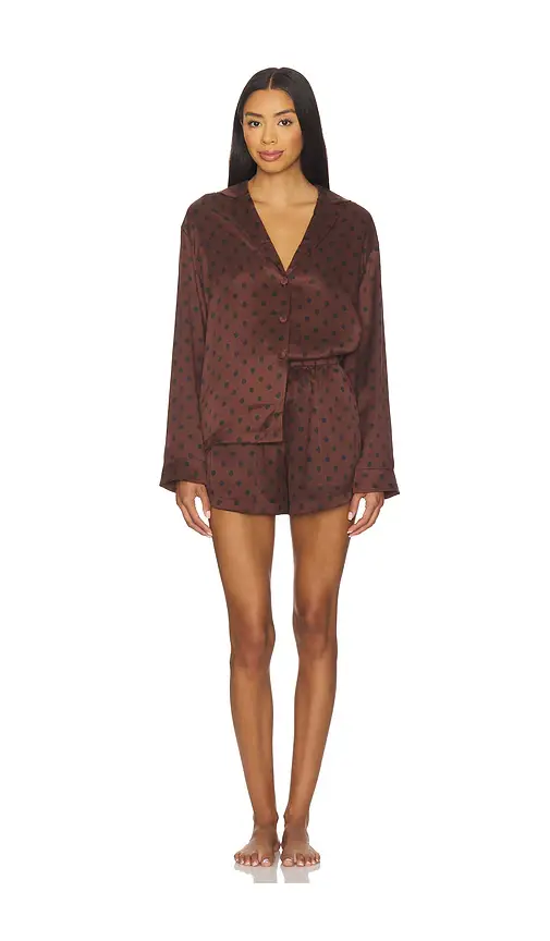 Lunya Washable Silk Button Up Short Set