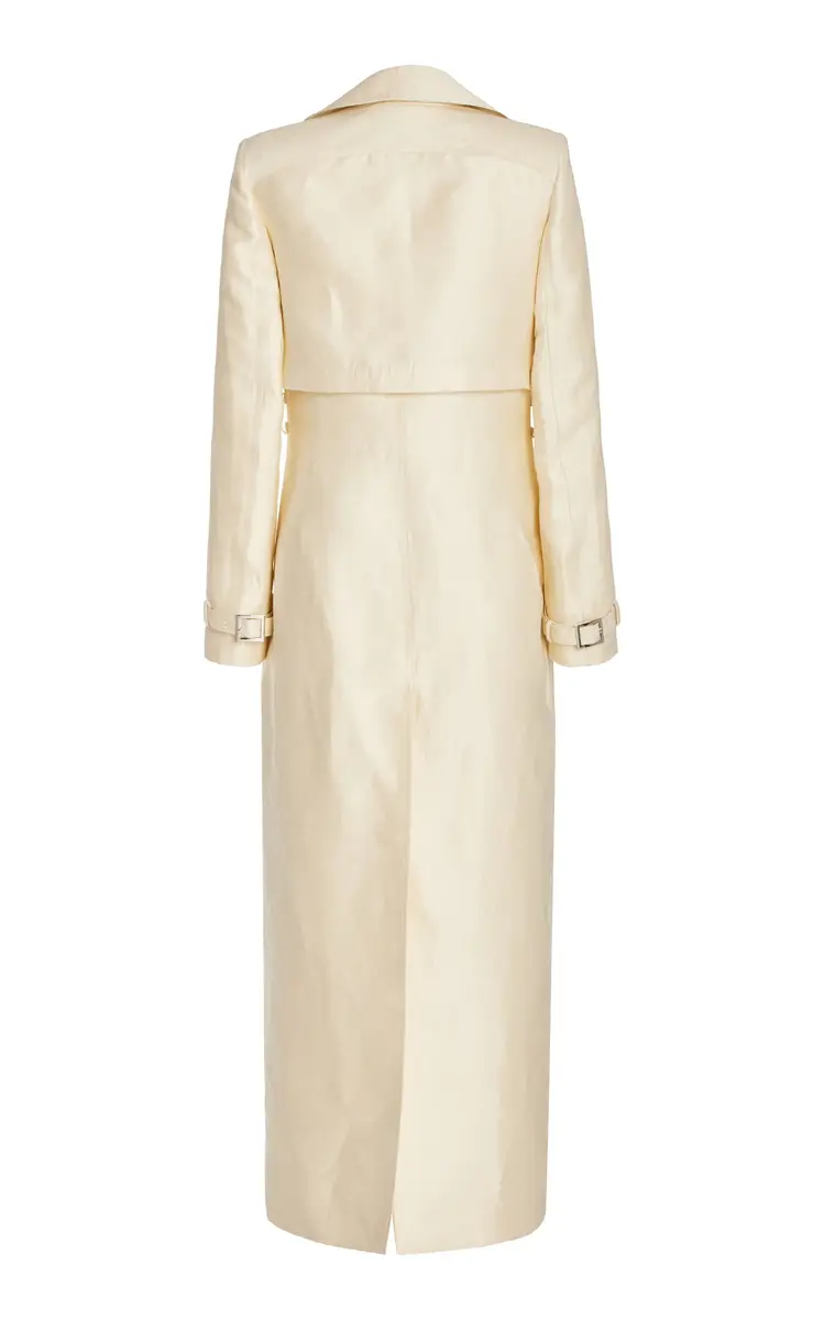 Brandon Maxwell The Ruby Linen-Silk Trench Coat | Thumbnail 5