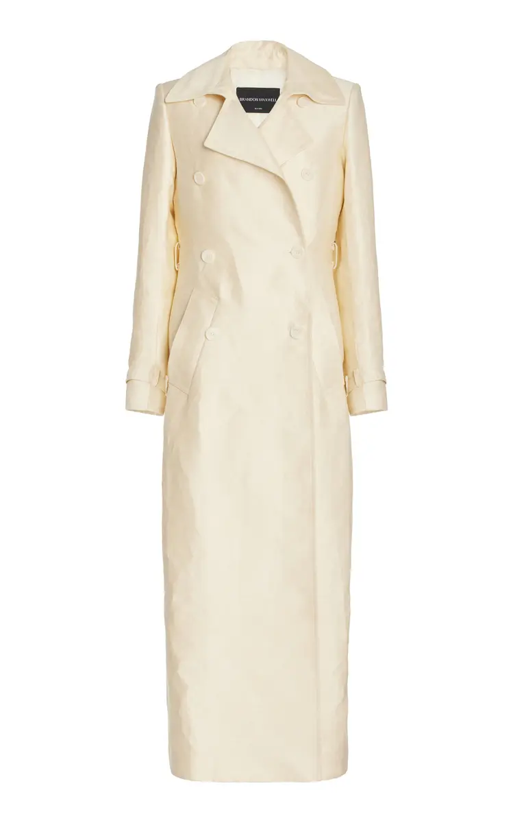 Brandon Maxwell The Ruby Linen-Silk Trench Coat | Thumbnail 7