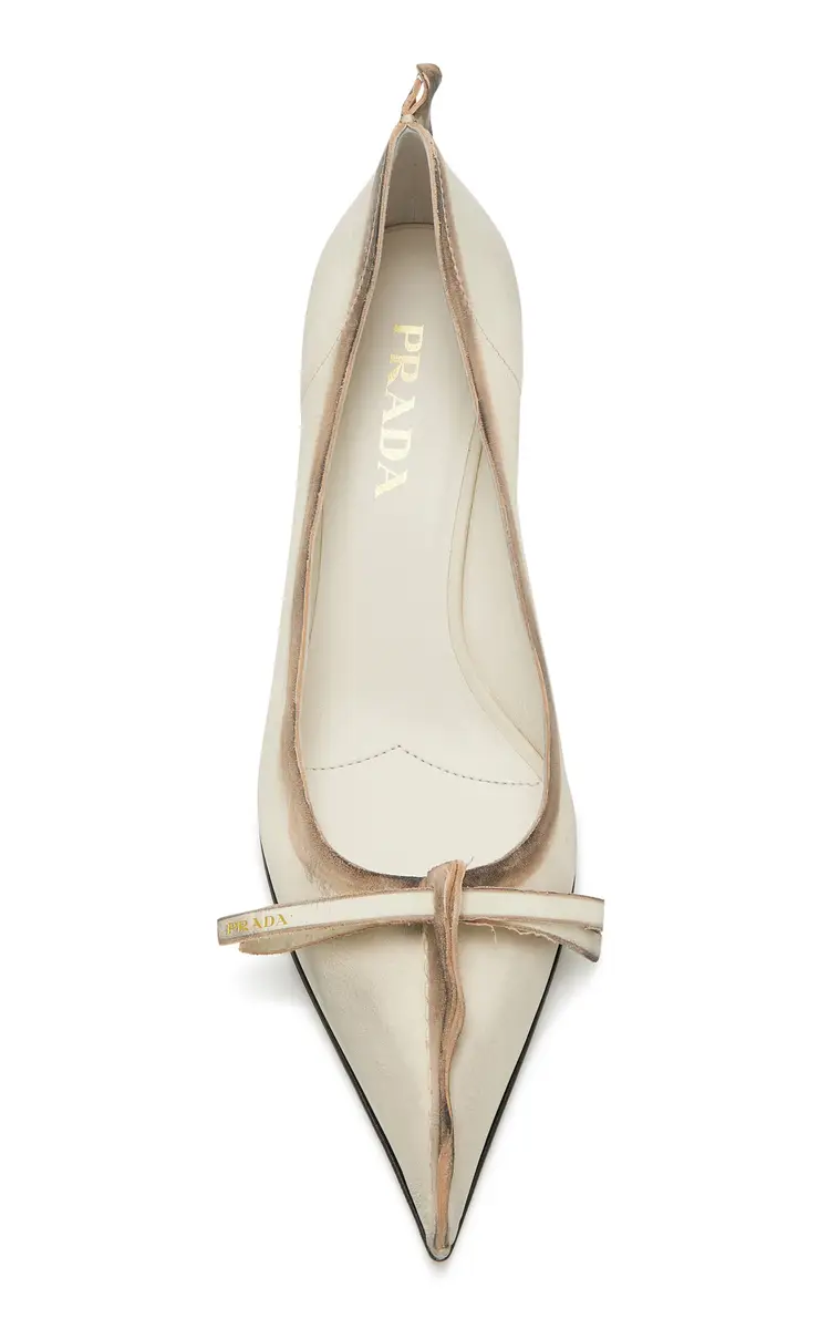 Prada Antiqued Leather Pumps | Thumbnail 3