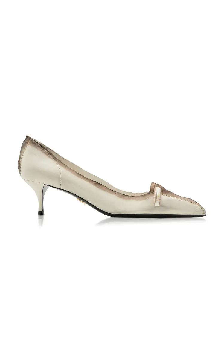 Antiqued Leather Pumps