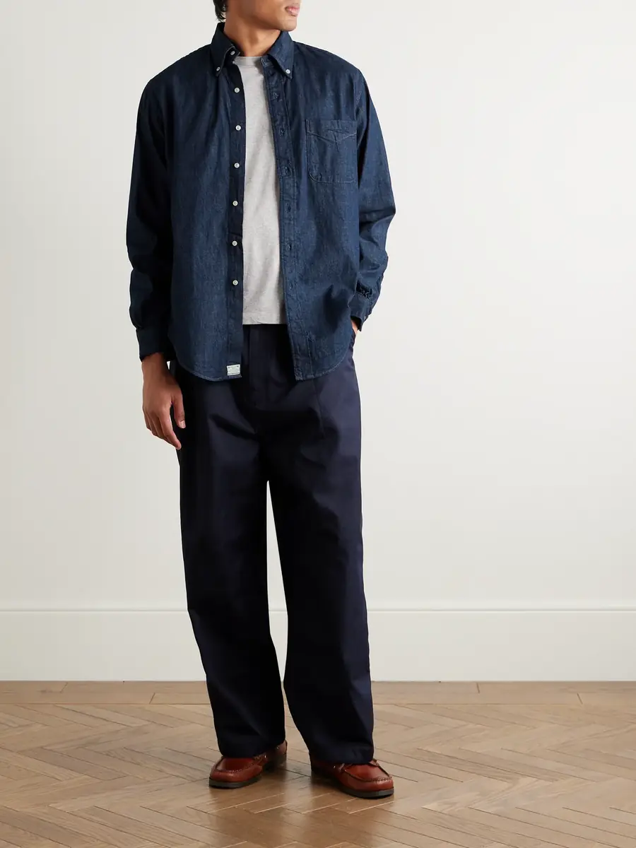OrSlow Button-Down Collar Denim Shirt - Men | Thumbnail 2 OrSlow Button-Down Collar Denim Shirt - Men | Thumbnail 2
