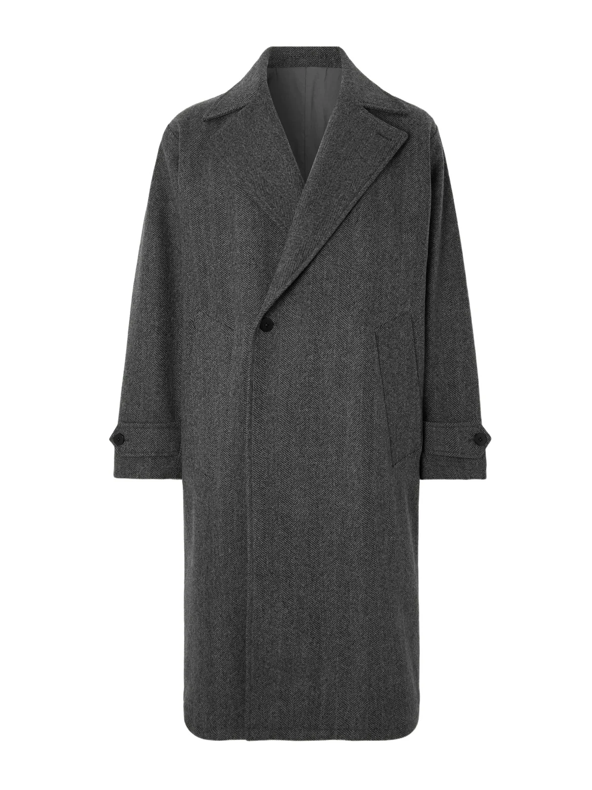 Asymmetric Wool Coat - Men Asymmetric Wool Coat - Men