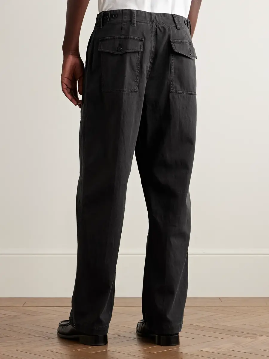 James Perse Flight Straight-Leg Slub Cotton-Blend Twill Drawstring Trousers - Men | Thumbnail 4 James Perse Flight Straight-Leg Slub Cotton-Blend Twill Drawstring Trousers - Men | Thumbnail 4