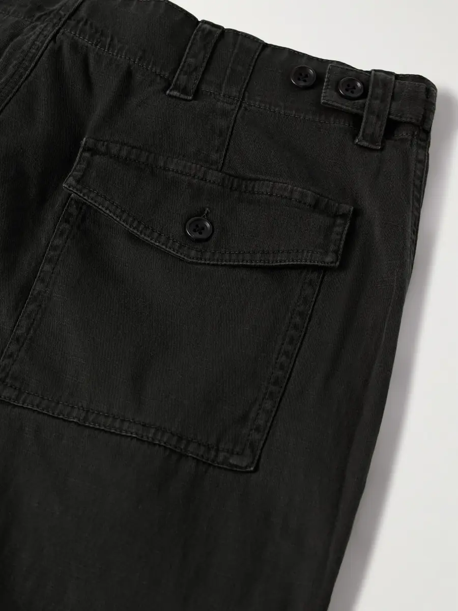 James Perse Flight Straight-Leg Slub Cotton-Blend Twill Drawstring Trousers - Men | Thumbnail 5 James Perse Flight Straight-Leg Slub Cotton-Blend Twill Drawstring Trousers - Men | Thumbnail 5