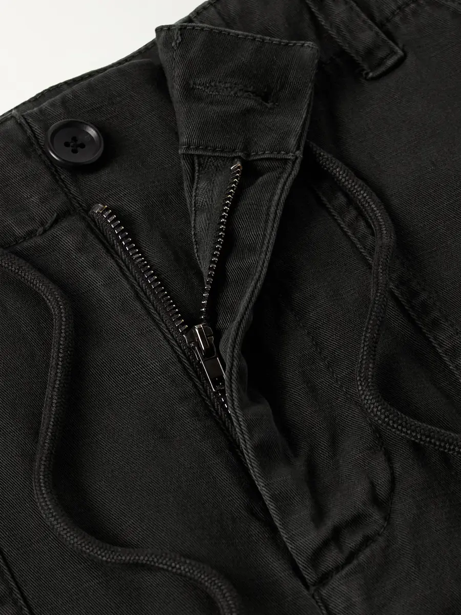 James Perse Flight Straight-Leg Slub Cotton-Blend Twill Drawstring Trousers - Men | Thumbnail 6 James Perse Flight Straight-Leg Slub Cotton-Blend Twill Drawstring Trousers - Men | Thumbnail 6