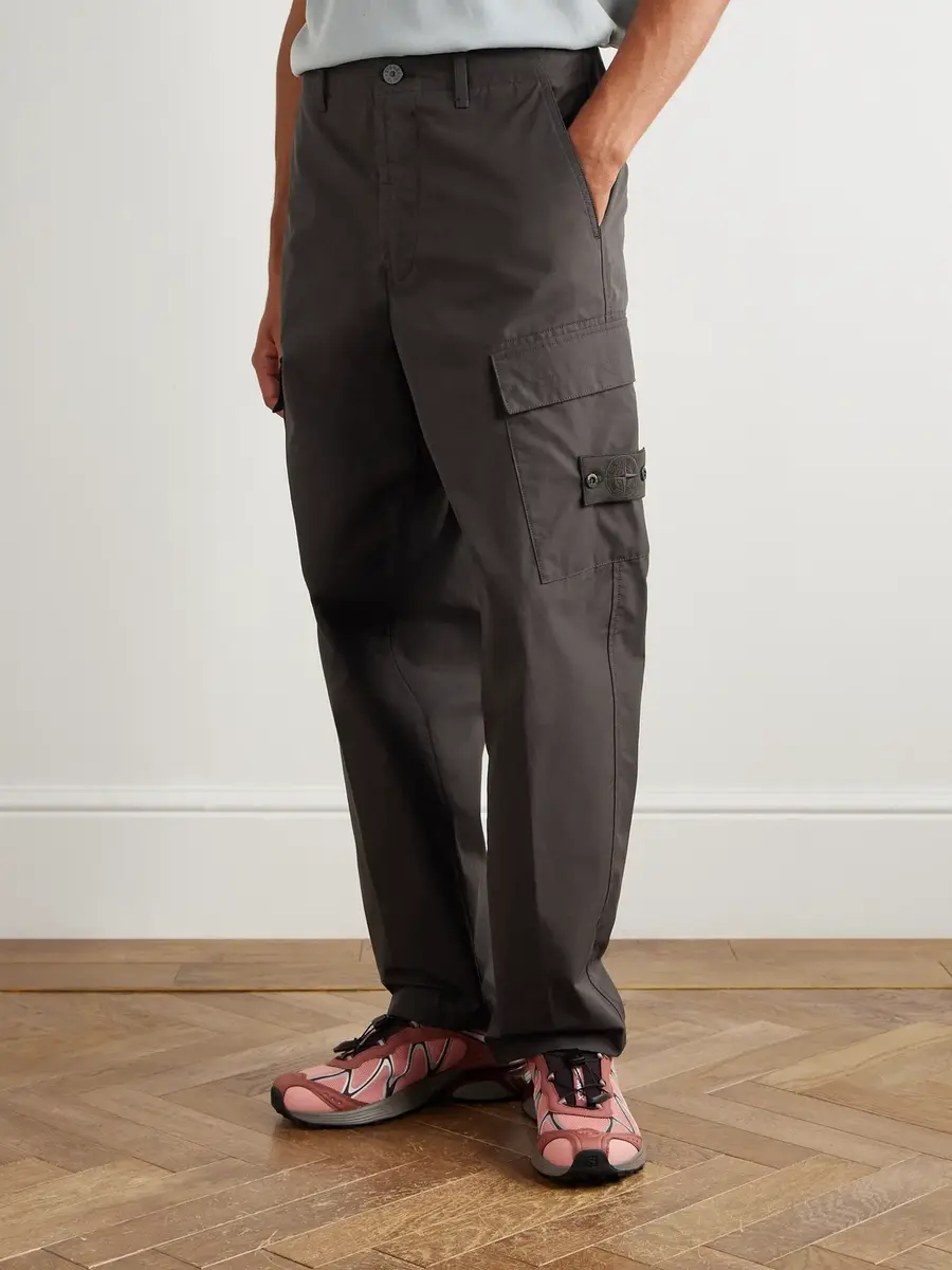 Stone Island GHOST Straight-Leg Logo-Appliquéd Cotton Cargo Trousers - Men | Thumbnail 3 Stone Island GHOST Straight-Leg Logo-Appliquéd Cotton Cargo Trousers - Men | Thumbnail 3