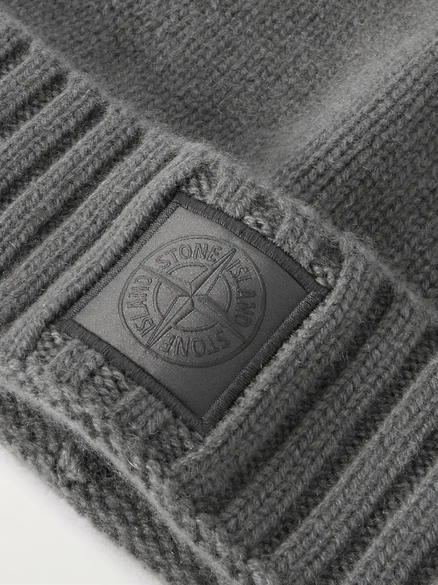 Stone Island GHOST Logo-Appliquéd Cashmere Beanie - Men | Thumbnail 3 Stone Island GHOST Logo-Appliquéd Cashmere Beanie - Men | Thumbnail 3