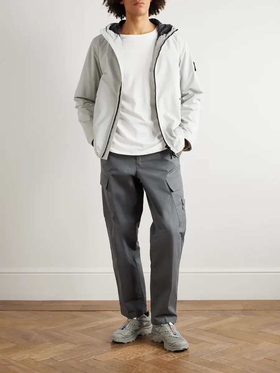 Stone Island GHOST Straight-Leg Logo-Appliquéd Cotton Cargo Trousers - Men | Thumbnail 2 Stone Island GHOST Straight-Leg Logo-Appliquéd Cotton Cargo Trousers - Men | Thumbnail 2