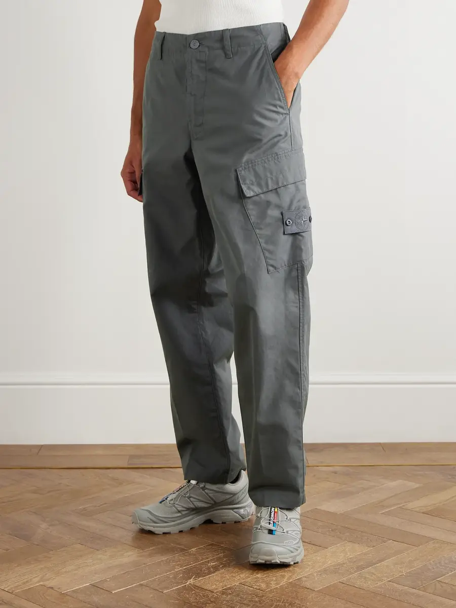 Stone Island GHOST Straight-Leg Logo-Appliquéd Cotton Cargo Trousers - Men | Thumbnail 3 Stone Island GHOST Straight-Leg Logo-Appliquéd Cotton Cargo Trousers - Men | Thumbnail 3