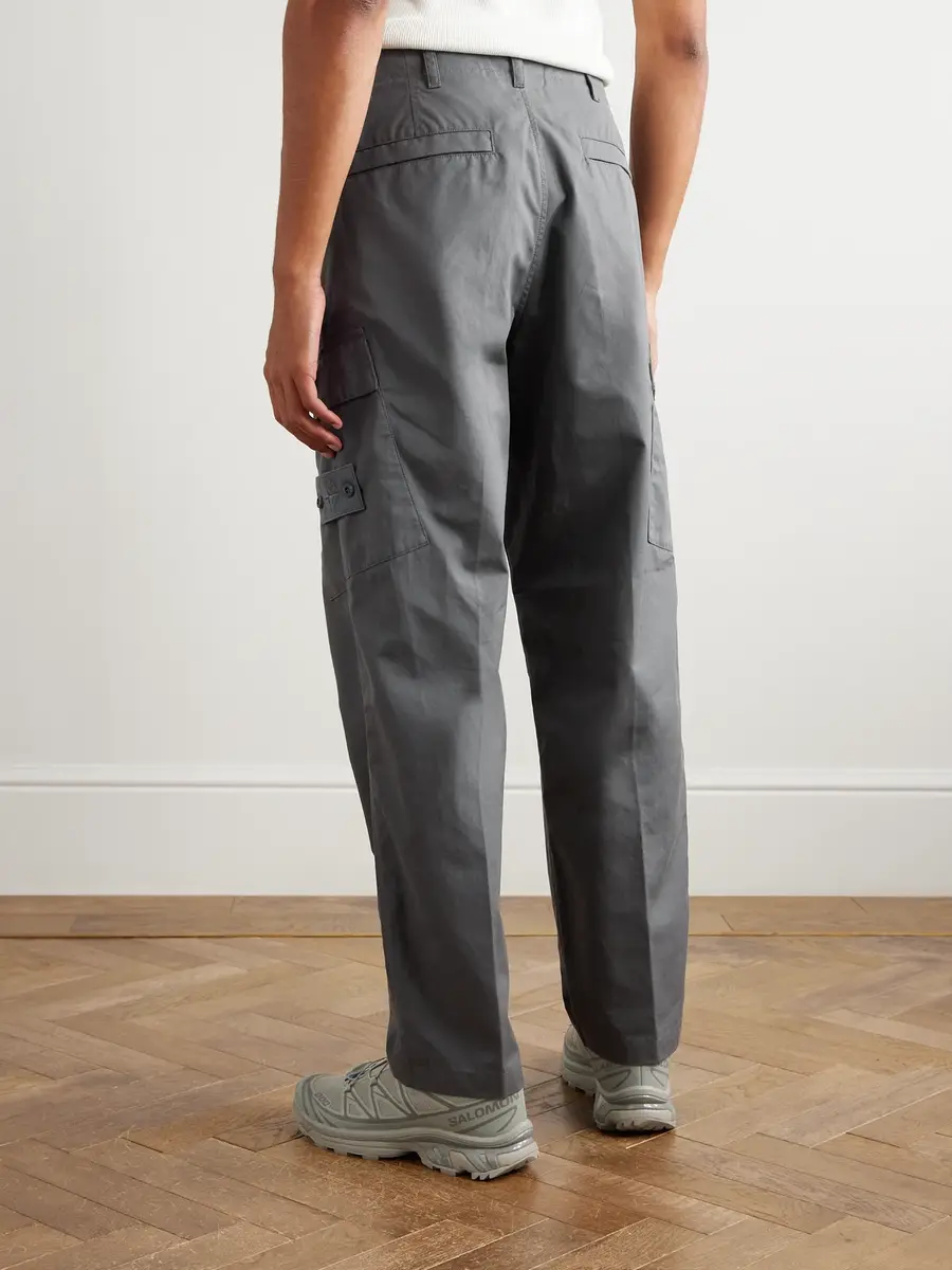 Stone Island GHOST Straight-Leg Logo-Appliquéd Cotton Cargo Trousers - Men | Thumbnail 4 Stone Island GHOST Straight-Leg Logo-Appliquéd Cotton Cargo Trousers - Men | Thumbnail 4