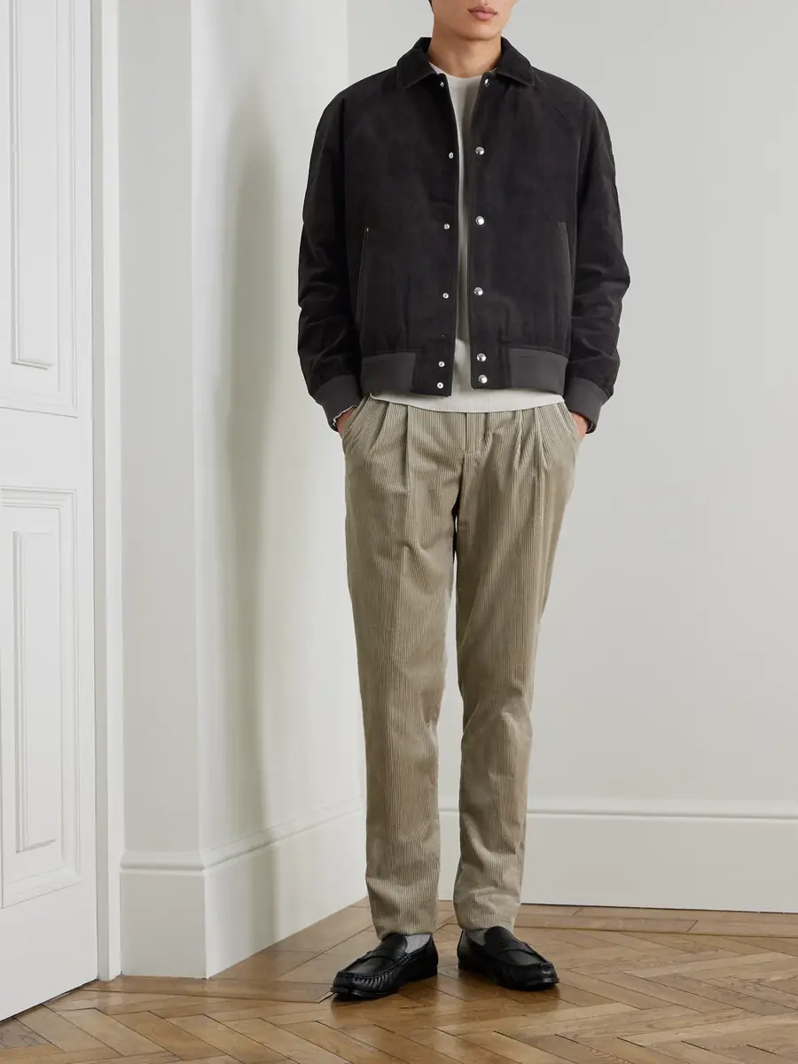 MR P. Suede-Trimmed Cotton-Corduroy Varsity Jacket - Men | Thumbnail 2 MR P. Suede-Trimmed Cotton-Corduroy Varsity Jacket - Men | Thumbnail 2