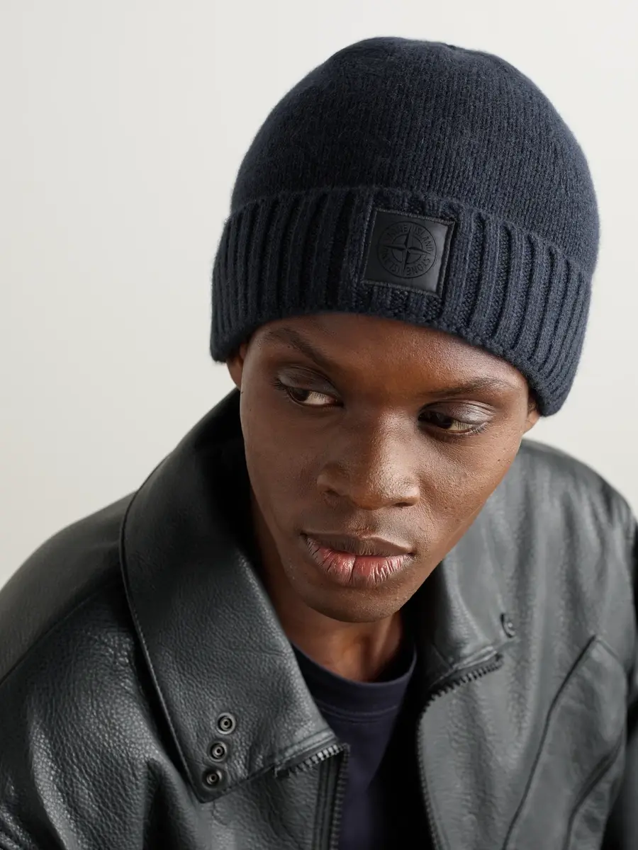 Stone Island GHOST Logo-Appliquéd Cashmere Beanie - Men | Thumbnail 2