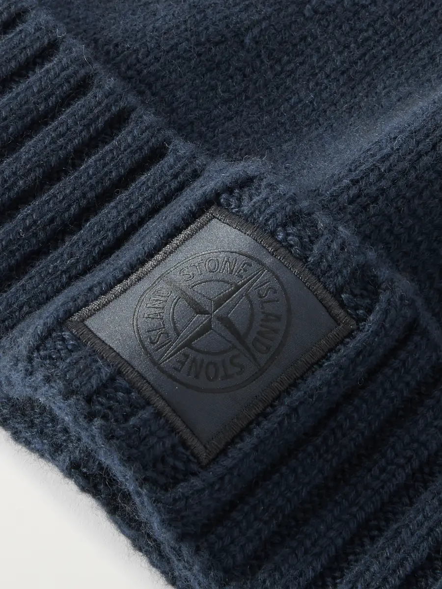 Stone Island GHOST Logo-Appliquéd Cashmere Beanie - Men | Thumbnail 3