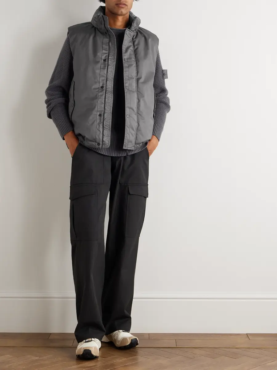 Stone Island GHOST Coated Virgin Wool-Twill Down Gilet - Men | Thumbnail 2 Stone Island GHOST Coated Virgin Wool-Twill Down Gilet - Men | Thumbnail 2