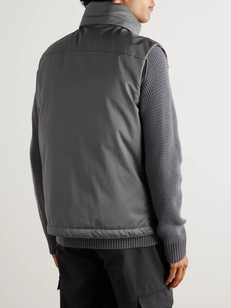 Stone Island GHOST Coated Virgin Wool-Twill Down Gilet - Men | Thumbnail 4 Stone Island GHOST Coated Virgin Wool-Twill Down Gilet - Men | Thumbnail 4