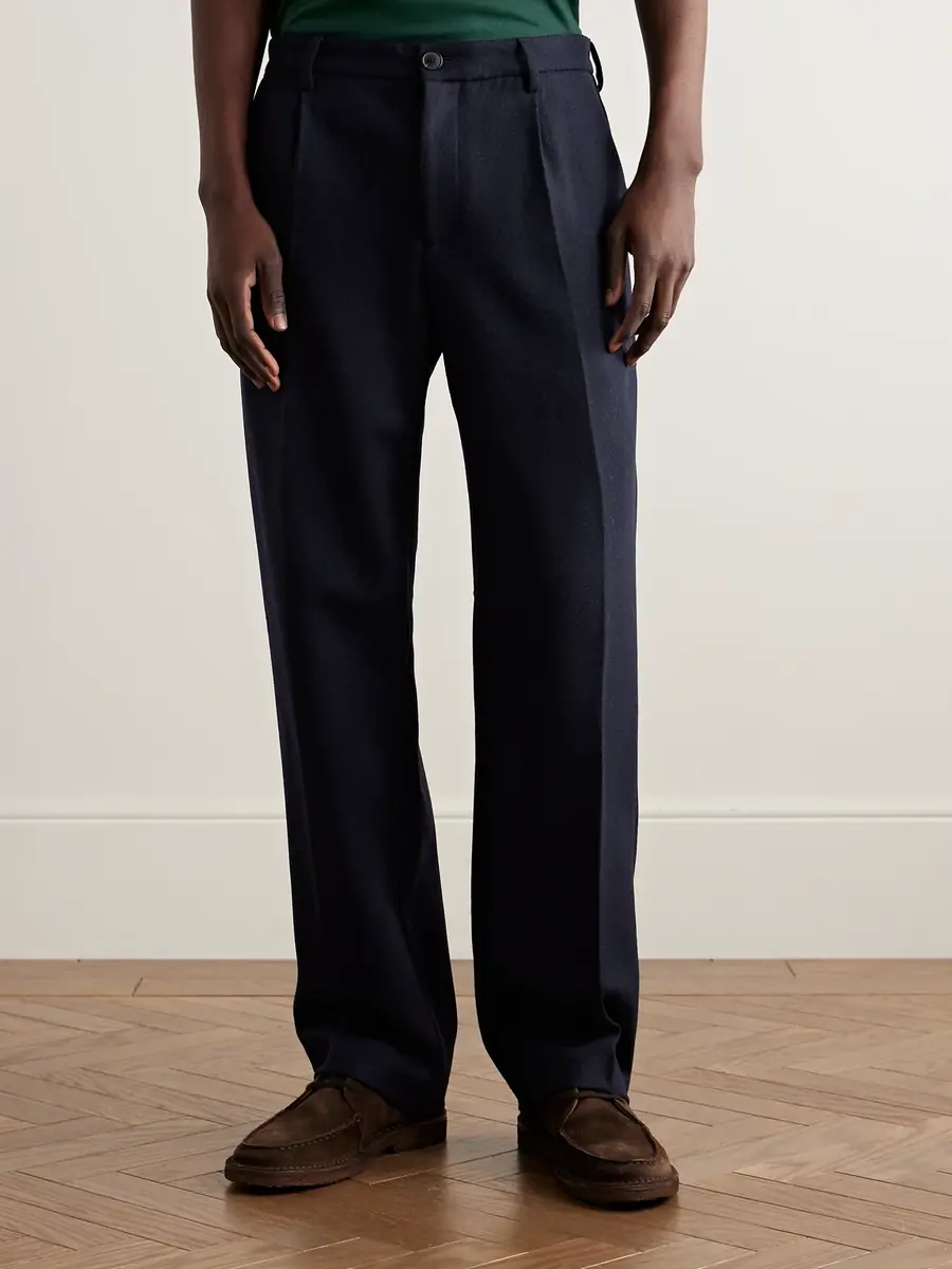 Portuguese Flannel Terroir Straight-Leg Pleated Wool-Twill Trousers - Men | Thumbnail 3 Portuguese Flannel Terroir Straight-Leg Pleated Wool-Twill Trousers - Men | Thumbnail 3