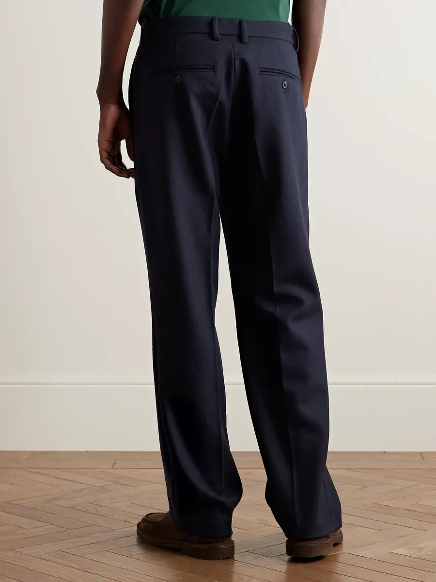 Portuguese Flannel Terroir Straight-Leg Pleated Wool-Twill Trousers - Men | Thumbnail 4 Portuguese Flannel Terroir Straight-Leg Pleated Wool-Twill Trousers - Men | Thumbnail 4