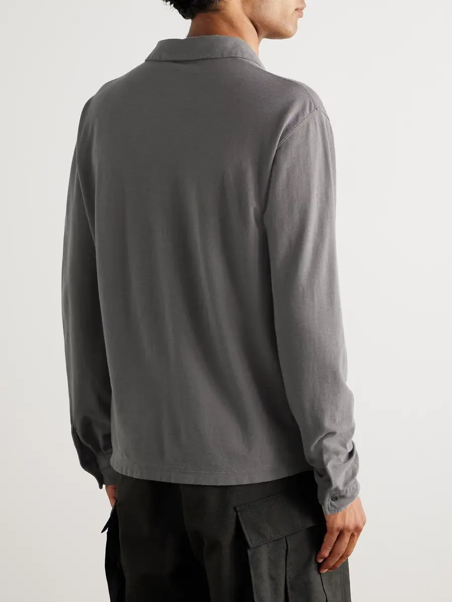 Stone Island GHOST Logo-Appliquéd Cotton-Jersey Polo Shirt - Men | Thumbnail 4 Stone Island GHOST Logo-Appliquéd Cotton-Jersey Polo Shirt - Men | Thumbnail 4