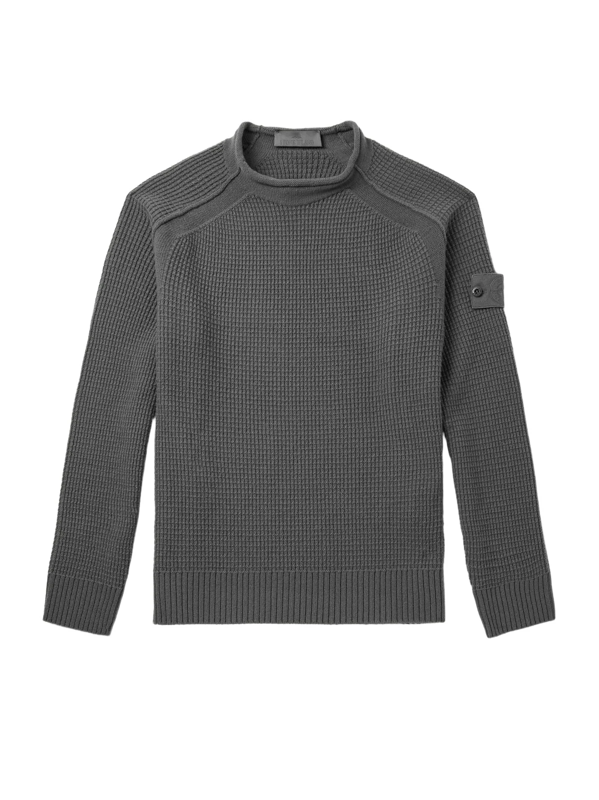 Stone Island GHOST Waffle-Knit Virgin Wool Sweater - Men