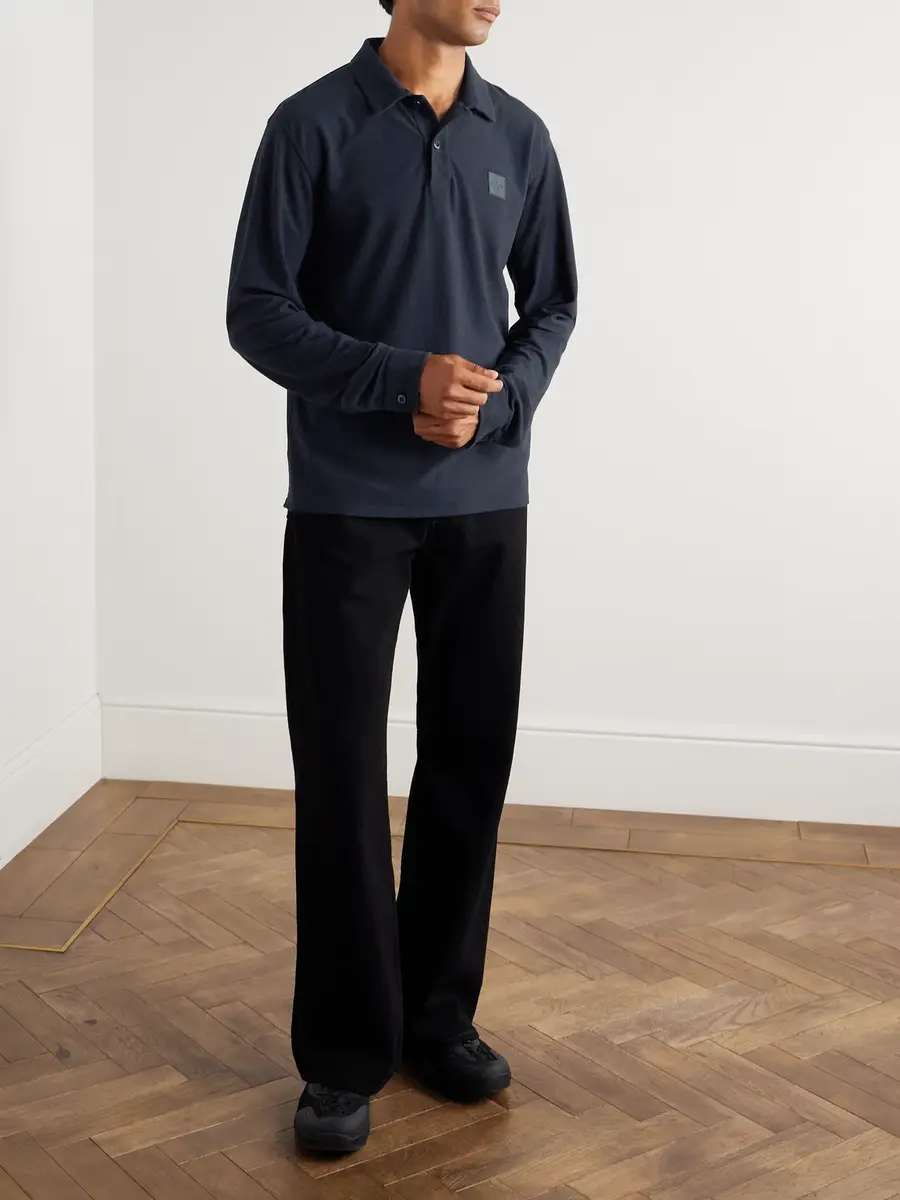 Stone Island GHOST Logo-Appliquéd Cotton-Jersey Polo Shirt - Men | Thumbnail 2 Stone Island GHOST Logo-Appliquéd Cotton-Jersey Polo Shirt - Men | Thumbnail 2