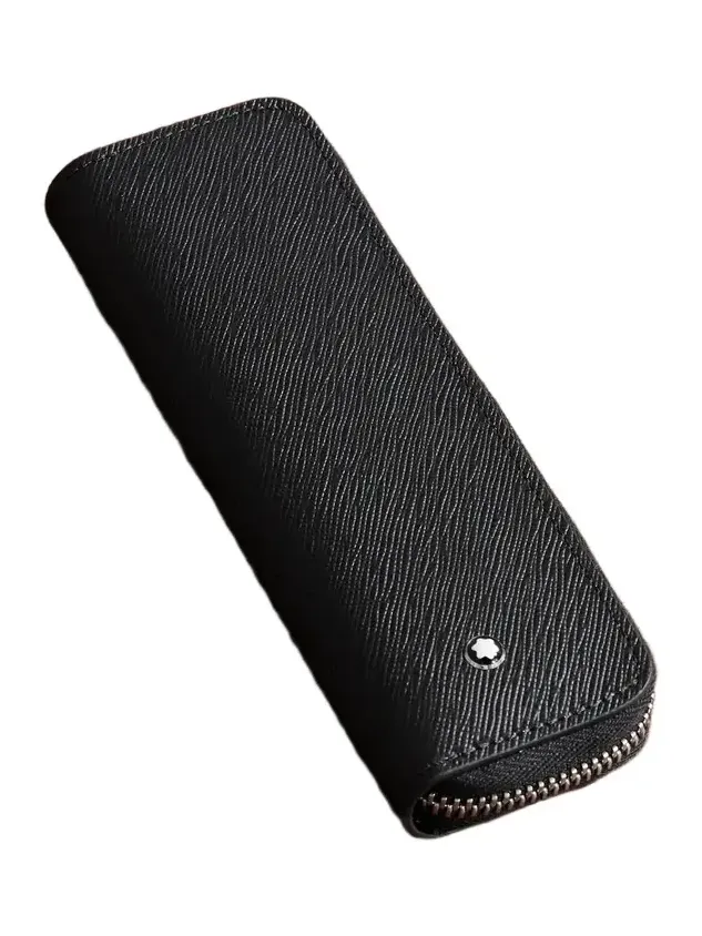 Cross-Grain Leather Pen Pouch - Men Cross-Grain Leather Pen Pouch - Men
