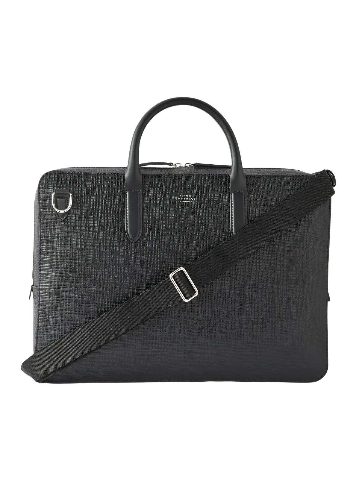 Panama Cross-Grain Leather Briefcase - Men Panama Cross-Grain Leather Briefcase - Men