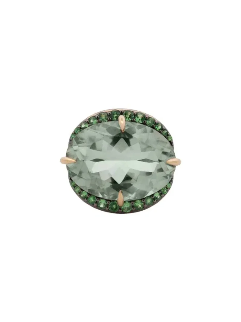 13.15ct Green Amethyst Tsavorita 18K Gold Ring 13.15ct Green Amethyst Tsavorita 18K Gold Ring