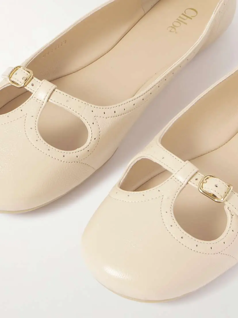Chloé Misty Laser-cut Leather Ballet Flats | Thumbnail 4 Chloé Misty Laser-cut Leather Ballet Flats | Thumbnail 4