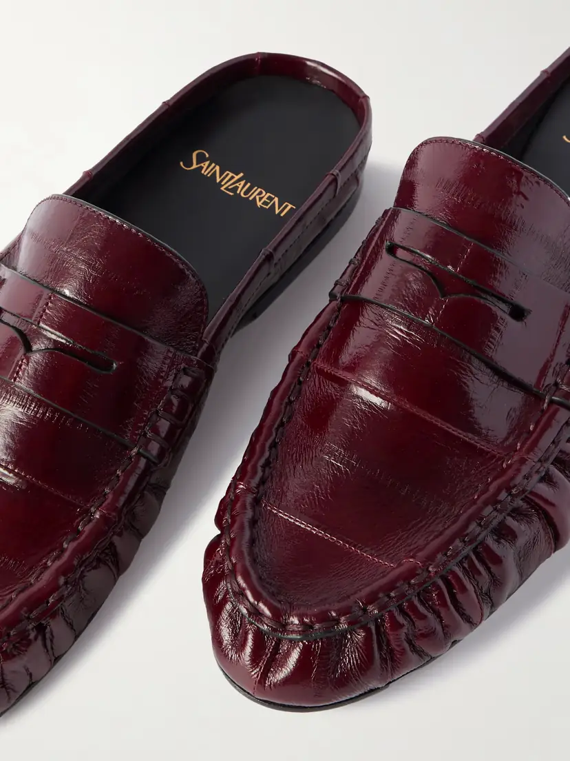 Saint Laurent Le Loafer Eel Slippers | Thumbnail 4 Saint Laurent Le Loafer Eel Slippers | Thumbnail 4