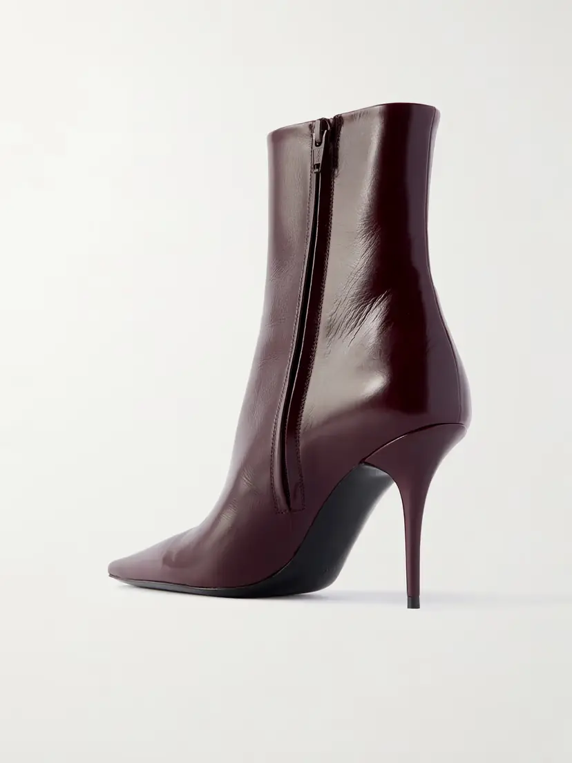 Saint Laurent Ashley Polished-leather Ankle Boots | Thumbnail 3
