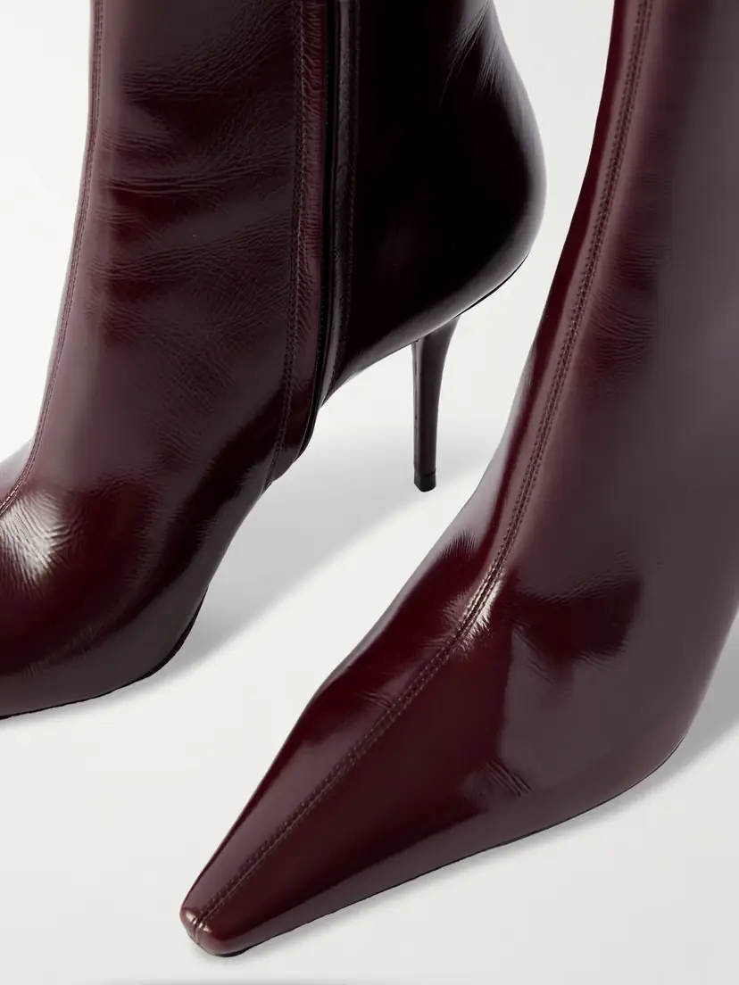 Saint Laurent Ashley Polished-leather Ankle Boots | Thumbnail 4