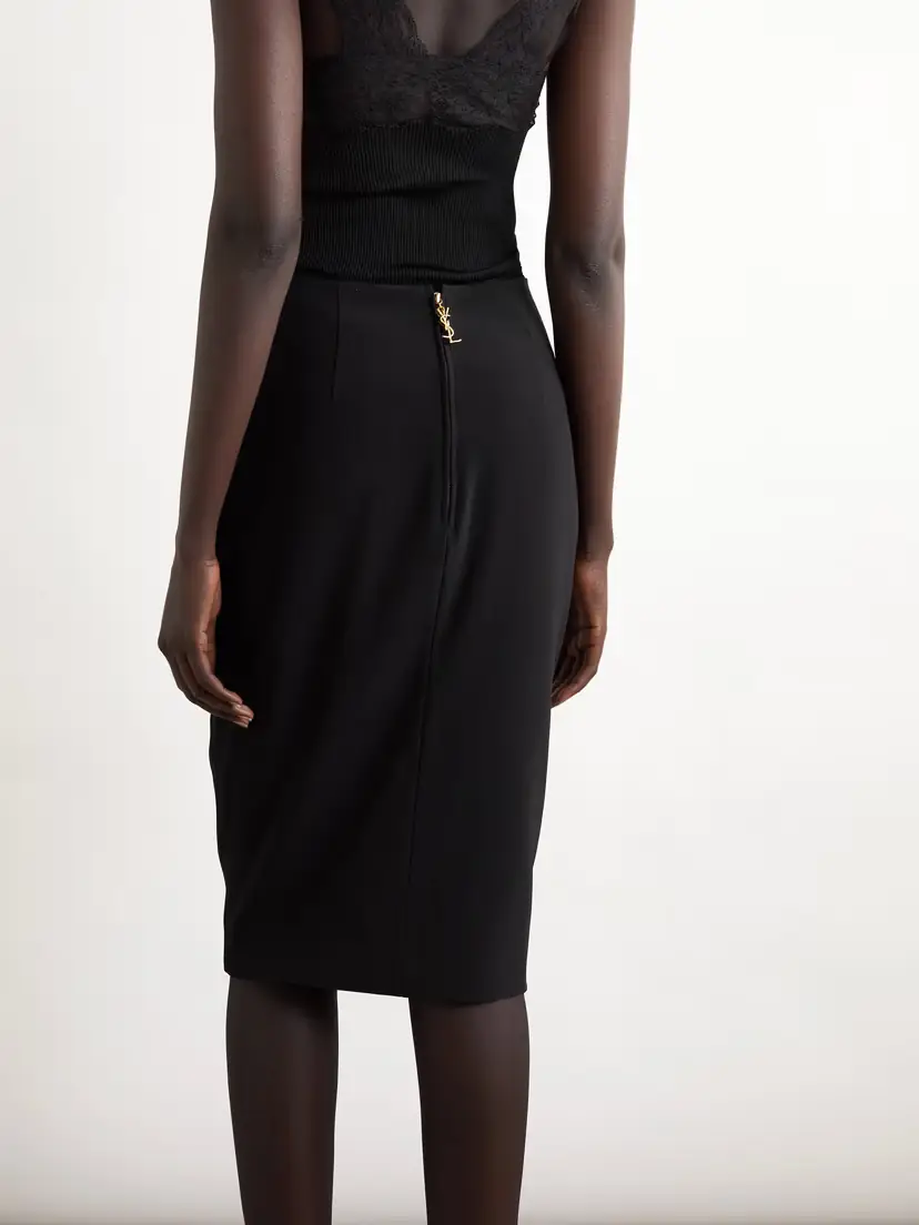 Saint Laurent Grain De Poudre Skirt | Thumbnail 4