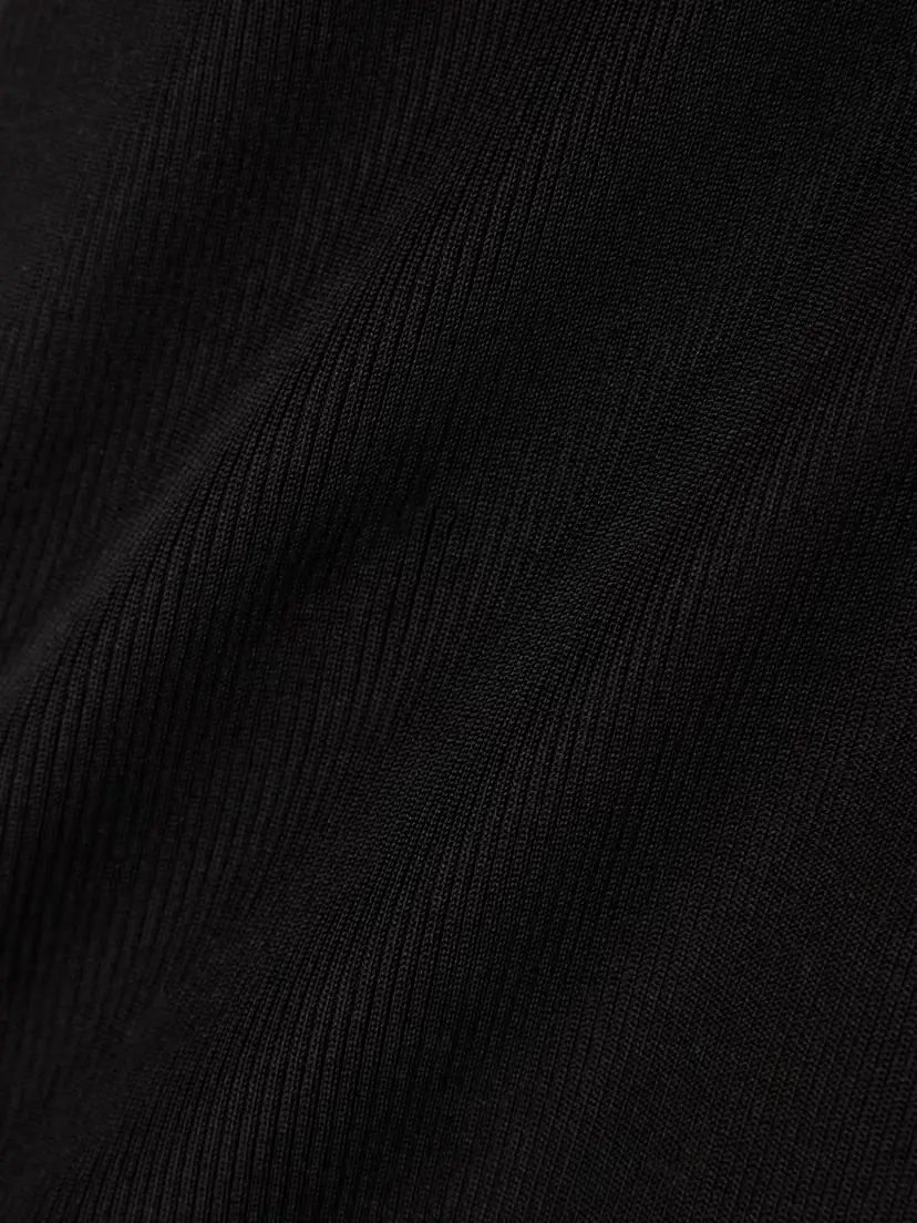 Saint Laurent Lace-trimmed Ribbed Silk Tank | Thumbnail 5