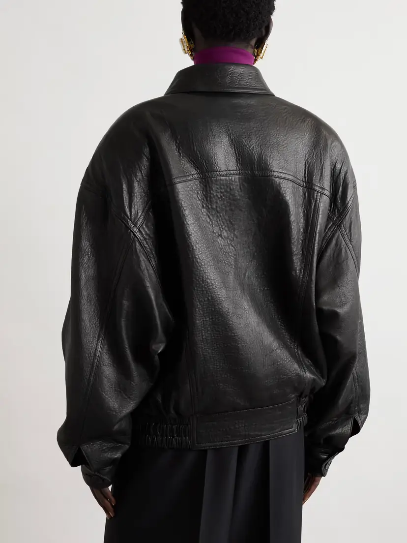 Saint Laurent Textured-leather Bomber Jacket | Thumbnail 4 Saint Laurent Textured-leather Bomber Jacket | Thumbnail 4
