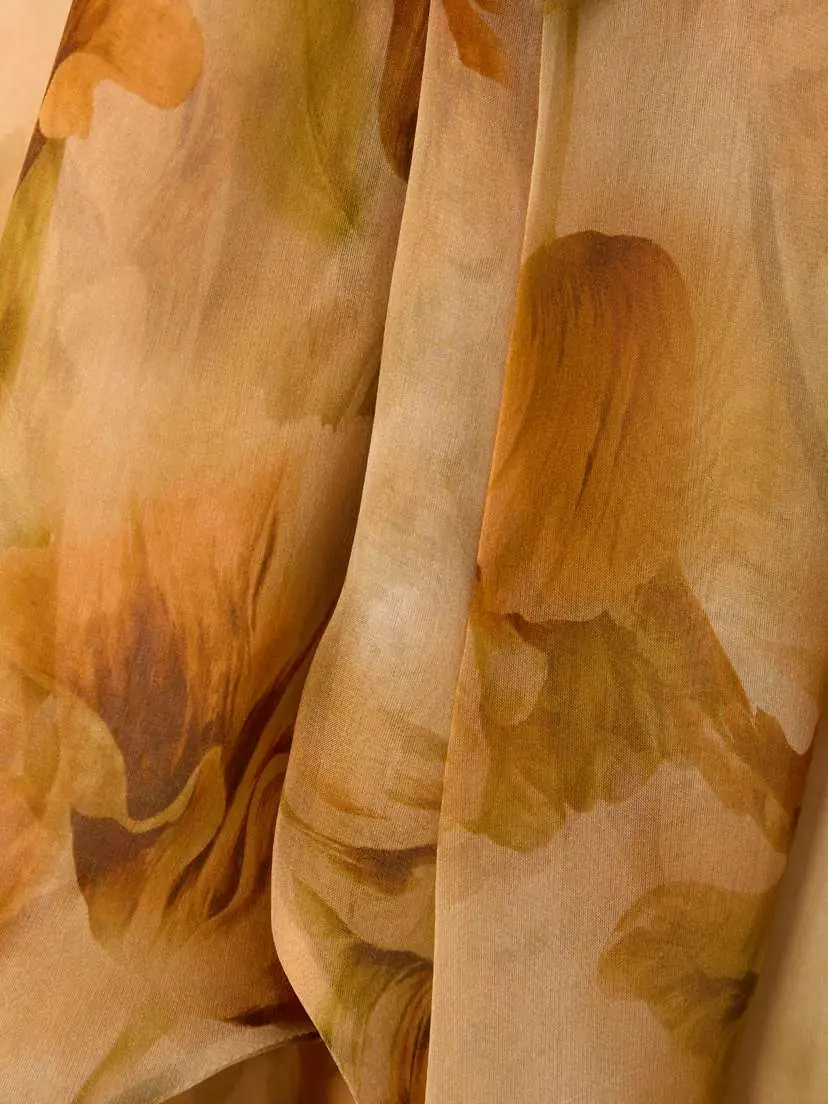 Saint Laurent Pussy-bow Floral-print Silk-mousseline Blouse | Thumbnail 5