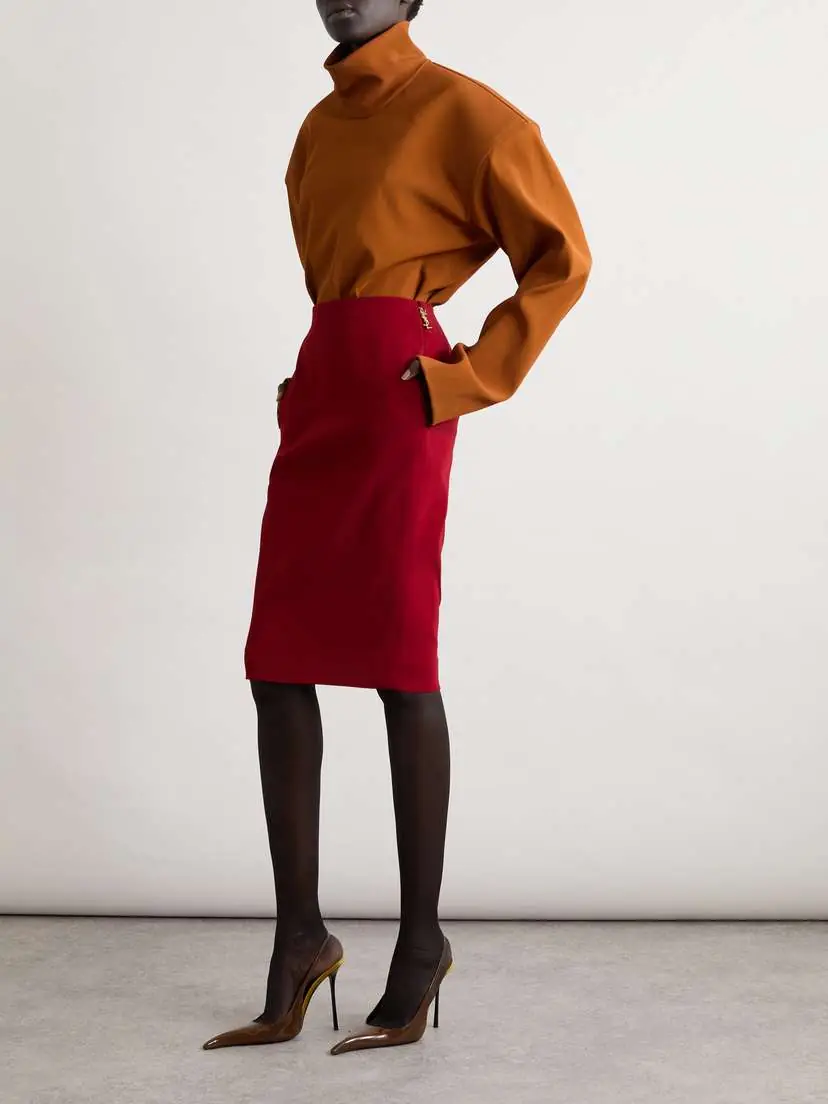 Saint Laurent Grain De Poudre Skirt | Thumbnail 2
