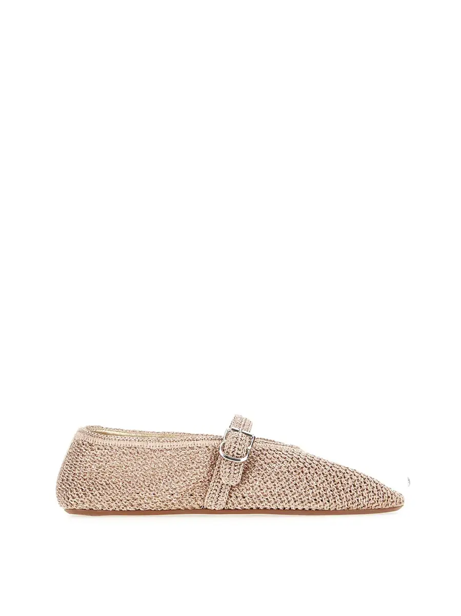 Knit Lurex Ballet Flats