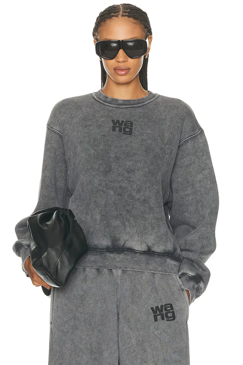 Alexander Wang Essential Terry Crew Sweatshirt | Image 1 Alexander Wang Essential Terry Crew Sweatshirt | Image 1