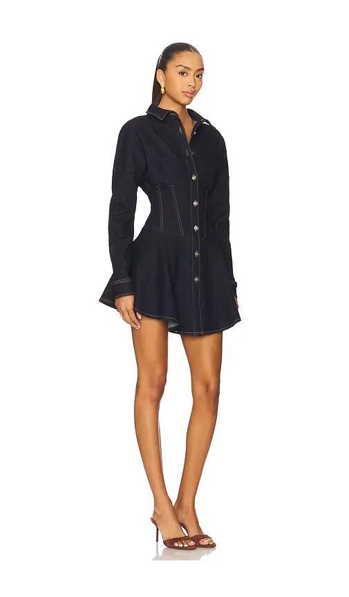 OW Collection Ella Denim Shirt Dress | Thumbnail 2