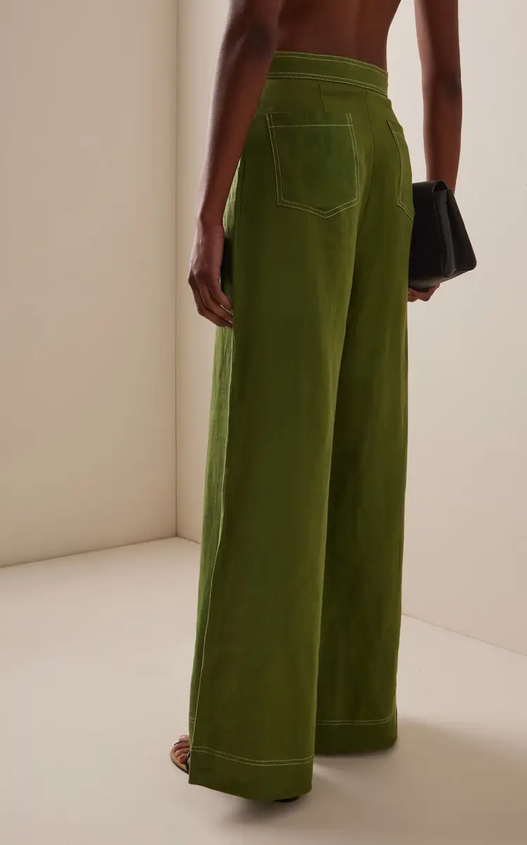 Andres Otalora Vivir Linen Wide-Leg Pants | Thumbnail 4 Andres Otalora Vivir Linen Wide-Leg Pants | Thumbnail 4