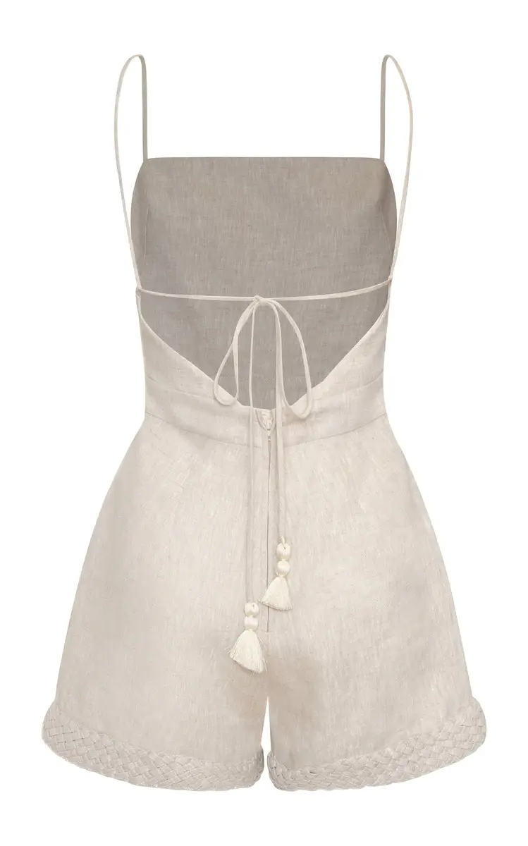 Andres Otalora Puertos Lejanos Embellished Linen Jumpsuit | Thumbnail 3
